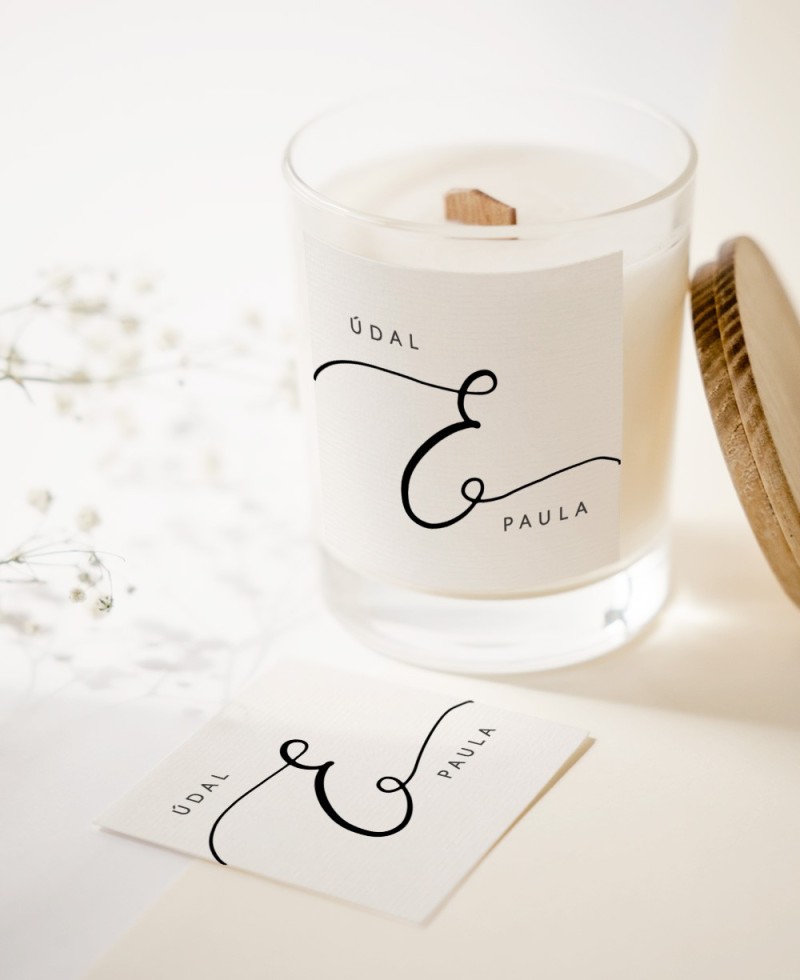 Adhesivos cuadrados para recuerdos de boda minimalistas Adhesivos cuadrados para recuerdos de boda minimalistas