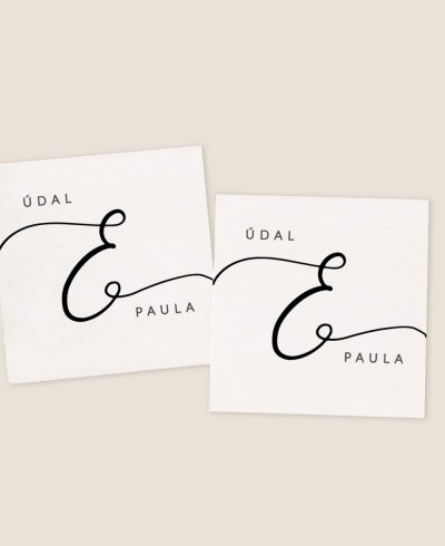 Pegatina cuadrada para detalles de boda colección minimal París