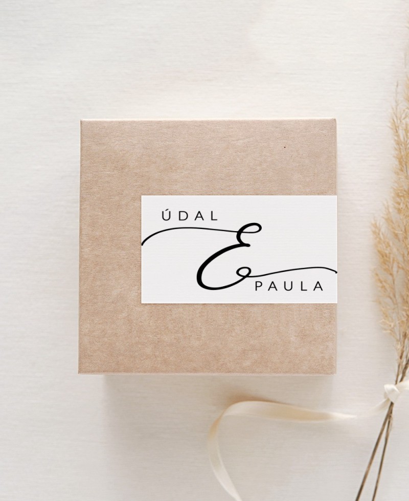 Horizontal rectangular stickers for personalized wedding favors Horizontal rectangular stickers for personalized wedding favors