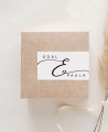 Adhesivos rectangulares horizontales para recuerdos de boda personalizados