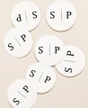 Adesivos de casamento redondos decorativos com iniciais