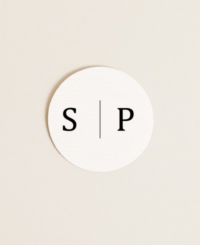 Autocollant rond pour cadeaux de mariage minimalistes