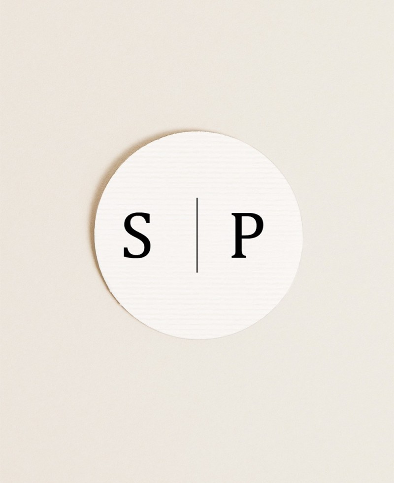 Autocollant rond pour cadeaux de mariage minimalistes Autocollant rond pour cadeaux de mariage minimalistes