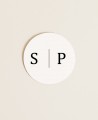 Autocollant rond pour cadeaux de mariage minimalistes