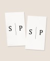 Autocollant rectangulaire vertical pour cadeaux de mariage avec initiales