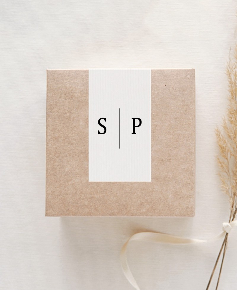Pegatinas rectangulares verticales para recuerdos de boda minimalistas Pegatinas rectangulares verticales para recuerdos de boda minimalistas