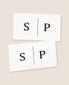Autocollant rectangulaire horizontal pour des détails de mariage minimalistes
