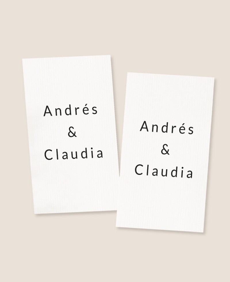 Autocollant rectangulaire vertical pour cadeaux de mariage avec des noms Autocollant rectangulaire vertical pour cadeaux de mariage avec des noms