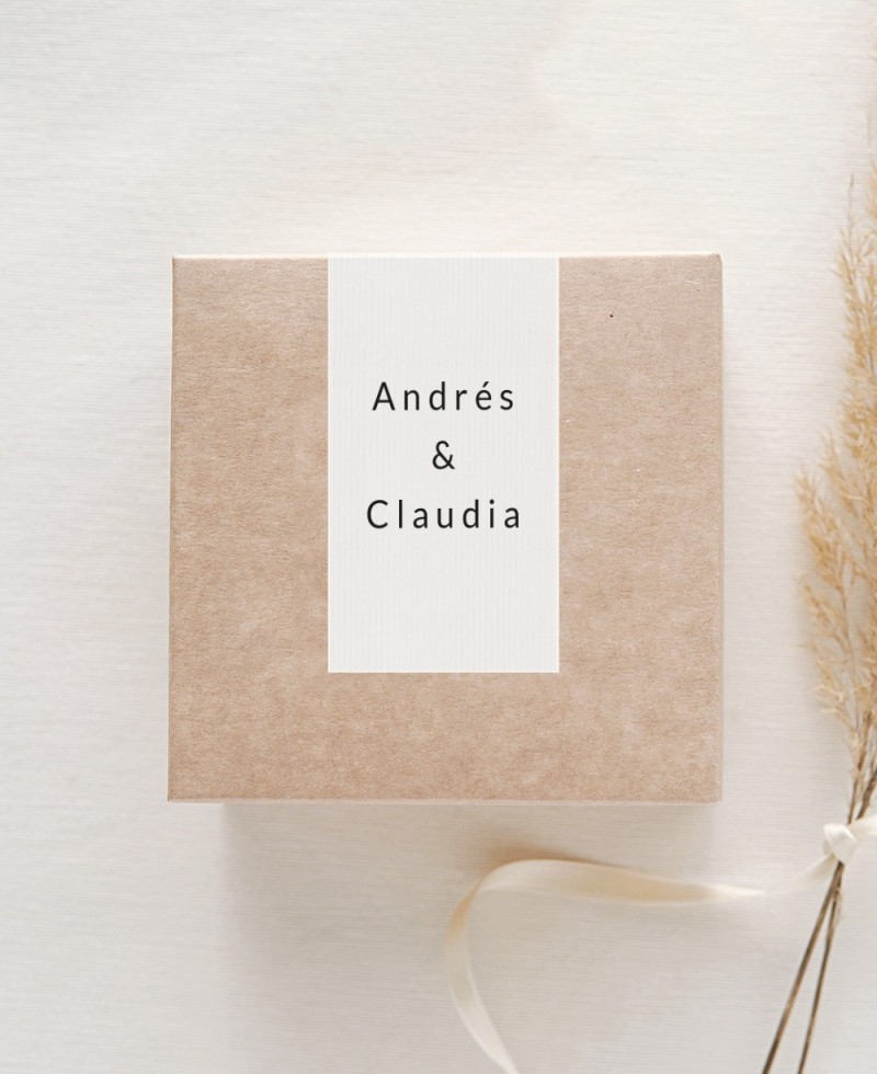 Vertical rectangular stickers for minimalist wedding details Vertical rectangular stickers for minimalist wedding details