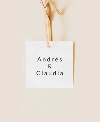 Square label for wedding gifts minimal collection Manhattan