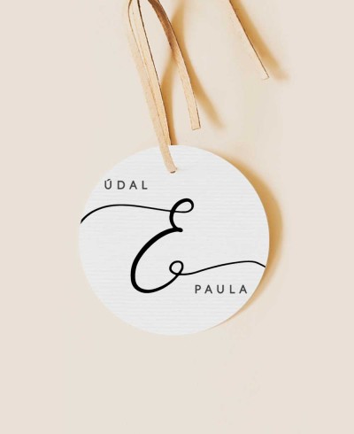 Etiquette ronde pour détails de mariage collection minimale Paris