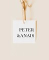 Square label for wedding details minimal collection Berlin