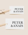 Tamanhos de etiquetas retangulares Berlin minimal collection