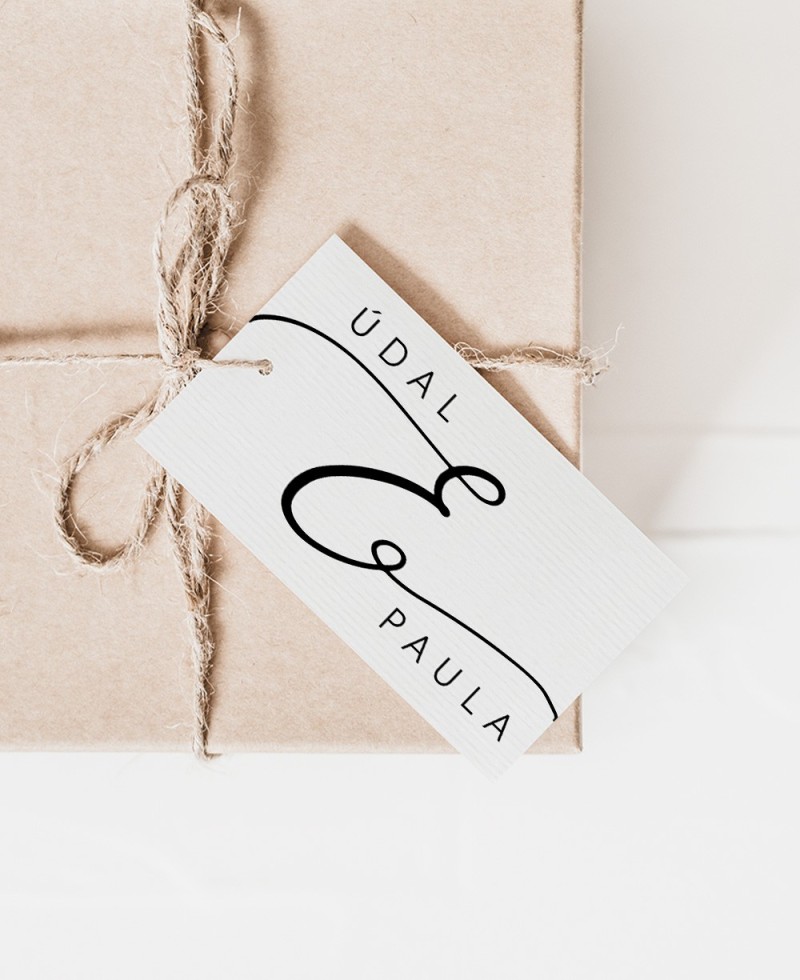 Etichetta decorativa per regali di nozze minimalisti Etichetta decorativa per regali di nozze minimalisti
