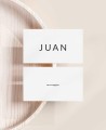 Personalisierte schwarz-weiße Tischpositionen im minimalistischen Stil