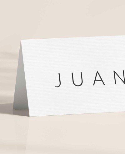 Marque-pages en papier de mariage élégant personnalisé avec nom