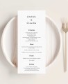 Hochzeitsmenü minimalistische Kollektion Manhattan