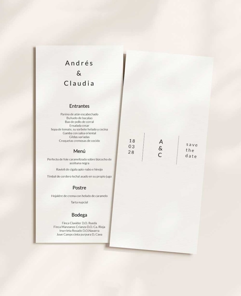 Elegante schwarz-weiße Hochzeitsmenüs minimalistisch Elegante schwarz-weiße Hochzeitsmenüs minimalistisch