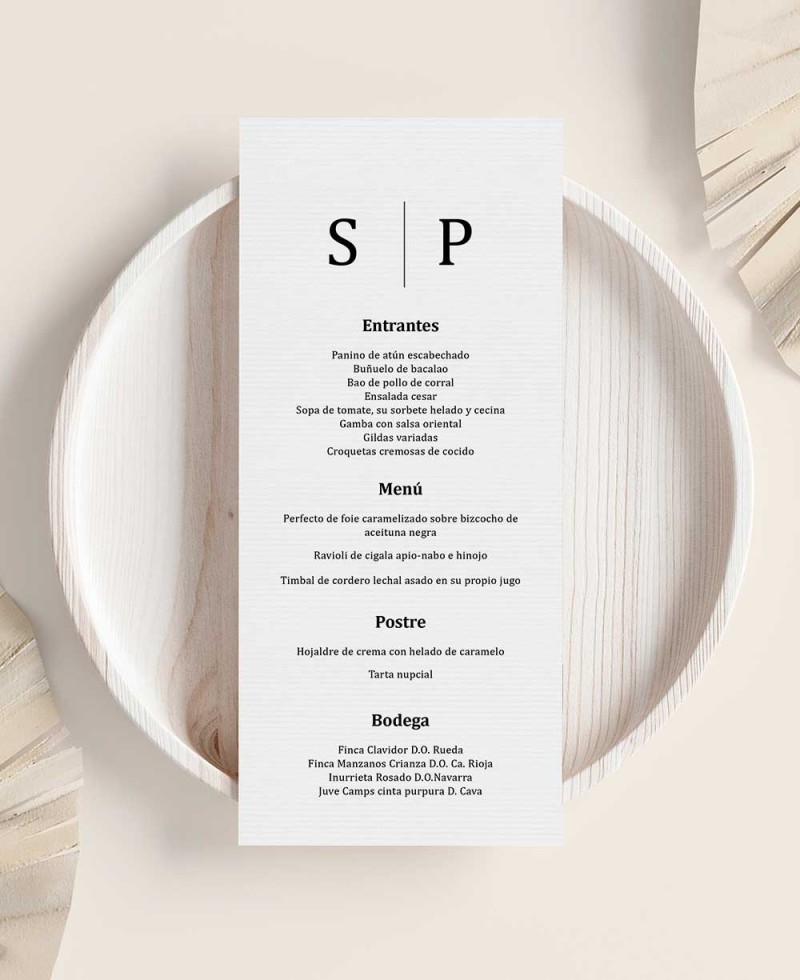 Elegantes Hochzeitsmenü minimalistische Kollektion Tokio Elegantes Hochzeitsmenü minimalistische Kollektion Tokio