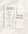 Menus de casamento personalizados, belas tipografias