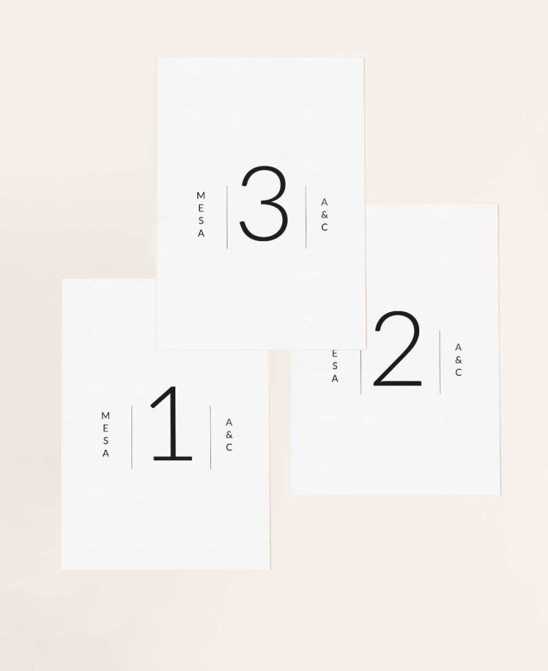 Elegante und minimalistische Marmarina Hochzeitstischnummern Elegante und minimalistische Marmarina Hochzeitstischnummern
