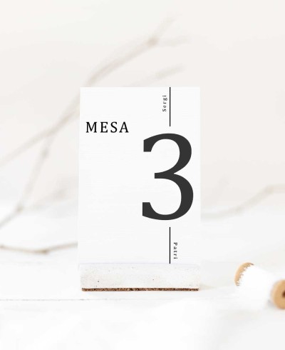 Número de mesa para casamentos coleção mínima Tokyo