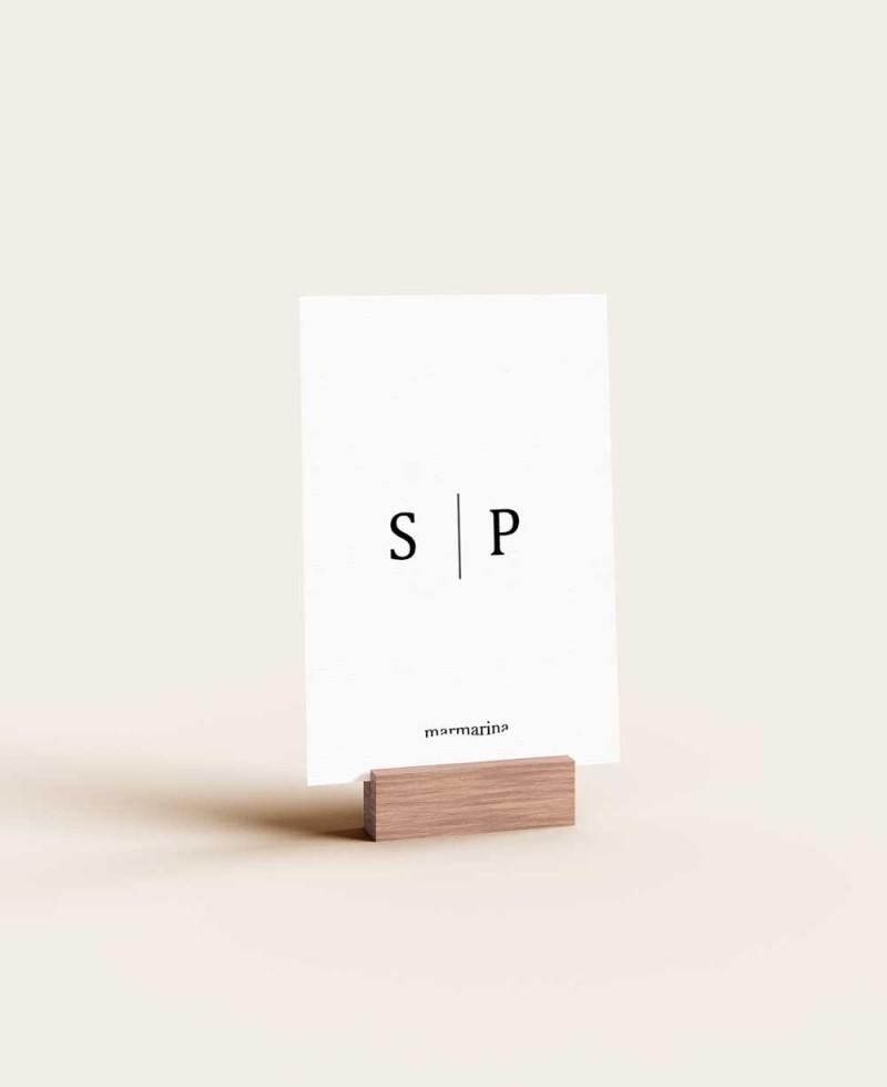 Rücken Tischnummern für minimalistische Hochzeiten Rücken Tischnummern für minimalistische Hochzeiten