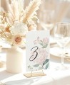 Número da tabela do casamento cor-de-rosa da hortênsia