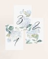 Organizadores de mesas para bodas hortensias azules