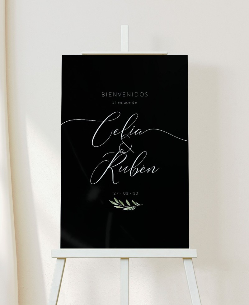 Olive methacrylate welcome sign for weddings Olive methacrylate welcome sign for weddings
