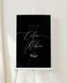 Cartel de bienvenida para bodas de metacrilato olivo