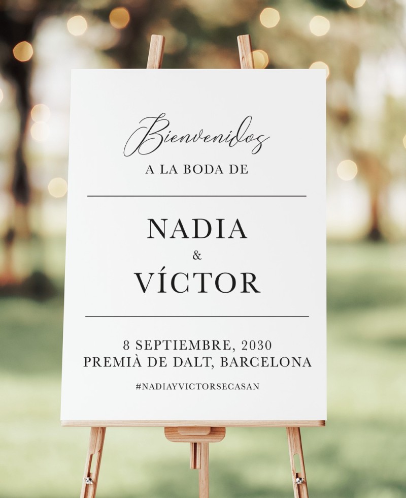Welcome Poster for Weddings Typography Names Welcome Poster for Weddings Typography Names