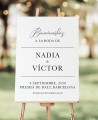 Willkommensplakat für Hochzeiten Typografie Namen