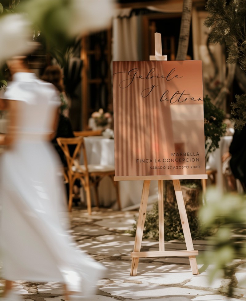 Cartello di benvenuto in metacrilato stile romantico Cartello di benvenuto in metacrilato stile romantico