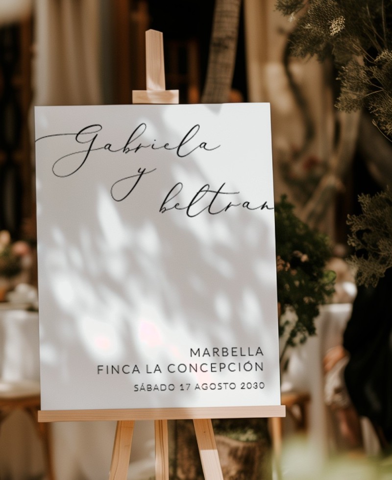 Zoom cartel de entrada para bodas personalizado Zoom cartel de entrada para bodas personalizado