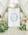 Cartel de bienvenida para bodas colección olivo y azahar