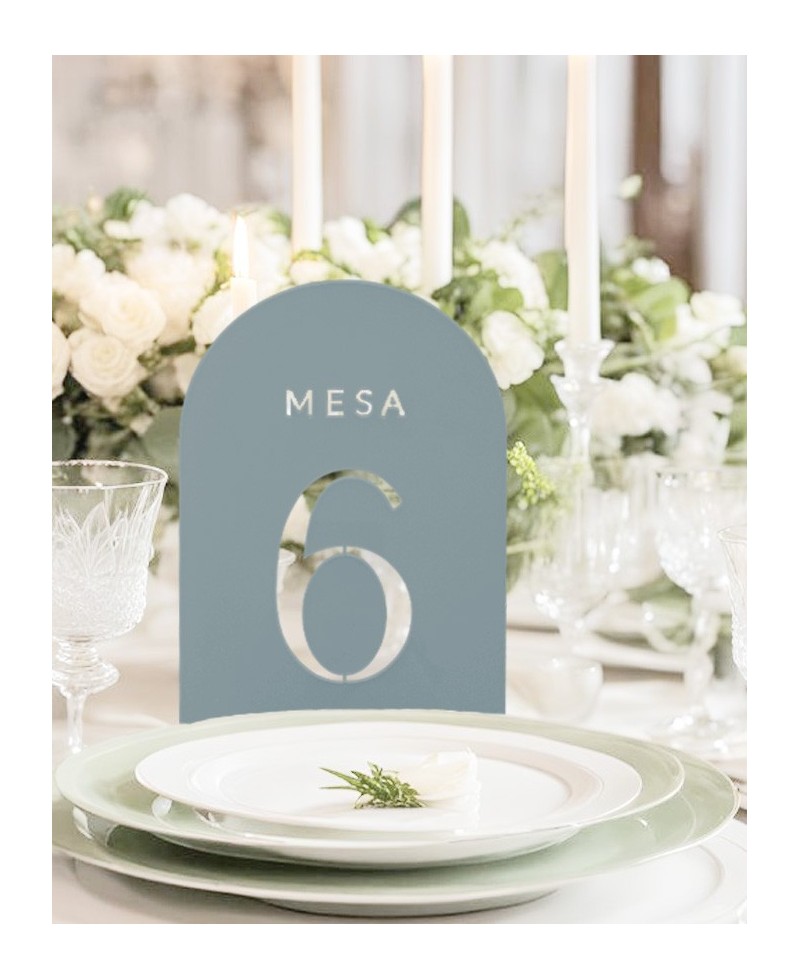 Zoom número de mesa para bodas azul empolvado Zoom número de mesa para bodas azul empolvado