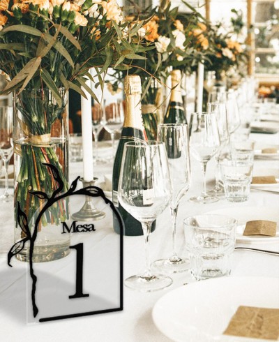 Nombre de table pour mariages olive arche