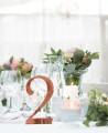 Numéros de table rigides pour les mariages