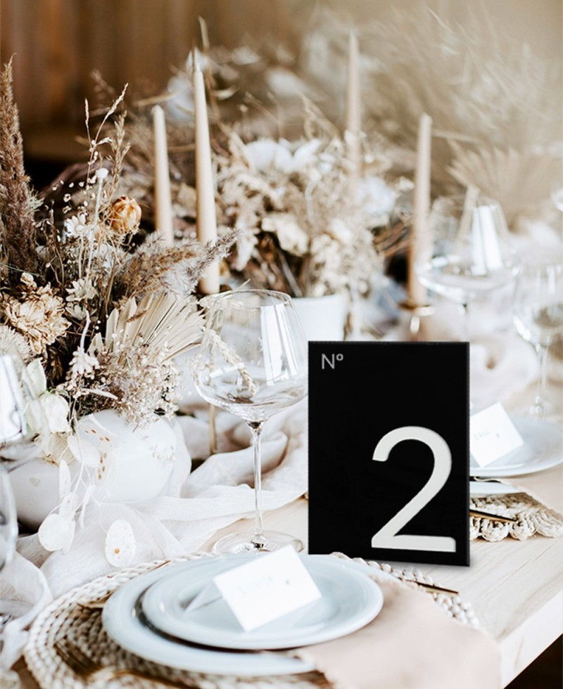 Números de mesa rígidos para bodas de metacrilato Números de mesa rígidos para bodas de metacrilato