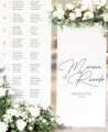 Caligrafia rígida do plano de assentos de decoração de casamento