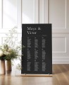 Sitzplan für Hochzeiten, individuelle, moderne Namen