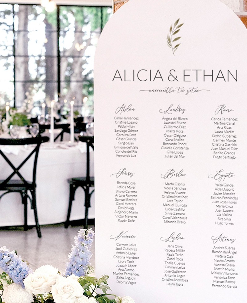 Affiche de mariage, plan de table, tables, noms, olivier Affiche de mariage, plan de table, tables, noms, olivier