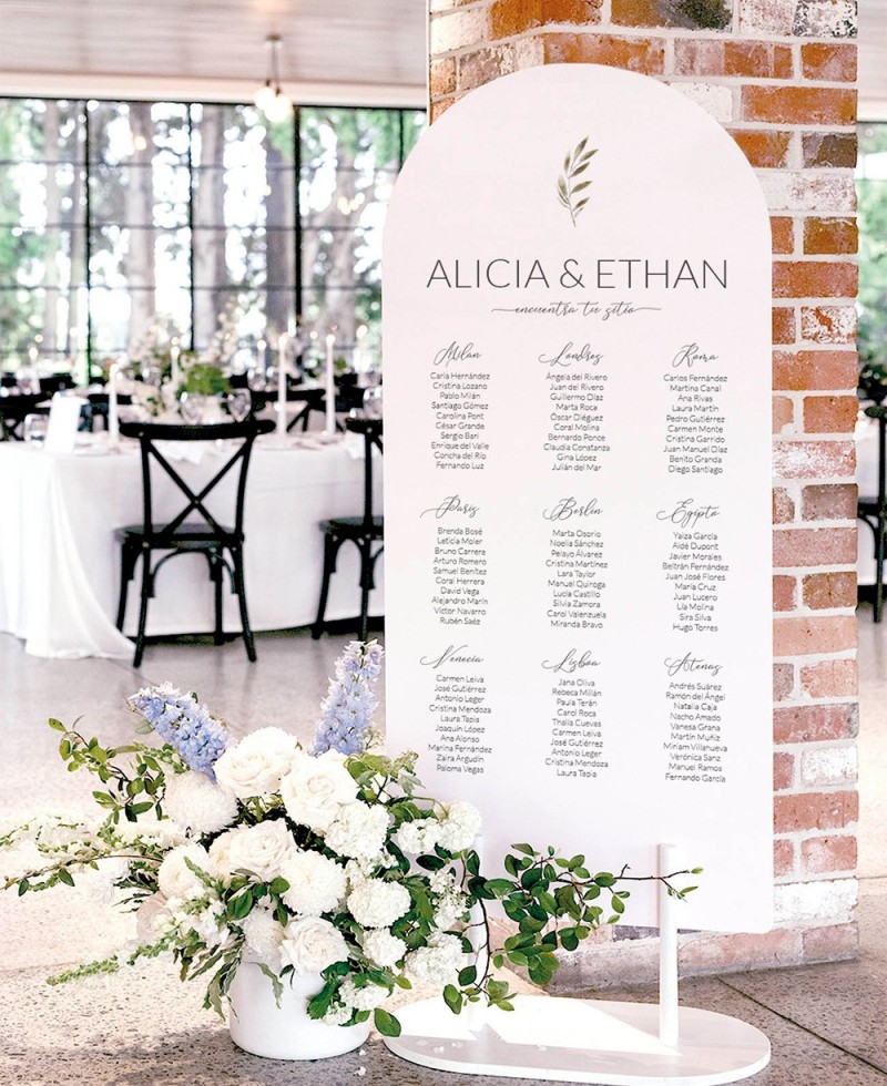 Plan de table pour les mariages en arc d’olivier Plan de table pour les mariages en arc d’olivier
