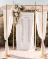 Plano de assentos para casamento elegante linho longo