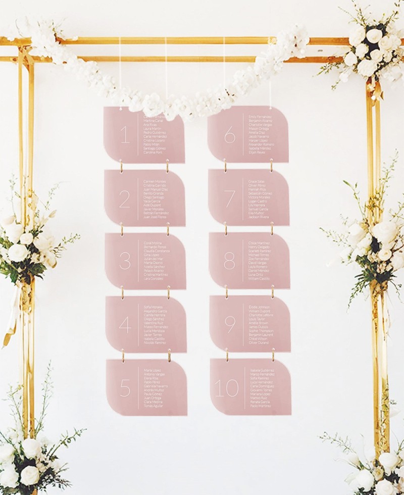 Seating plan para bodas colgante medio arco Seating plan para bodas colgante medio arco