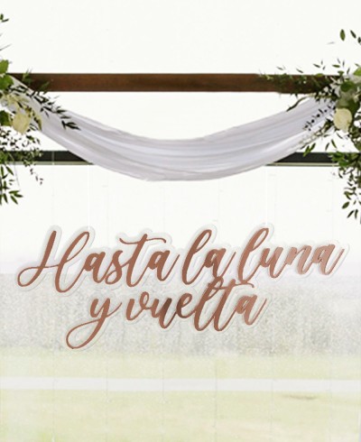 Cartel para bodas frase hasta la luna