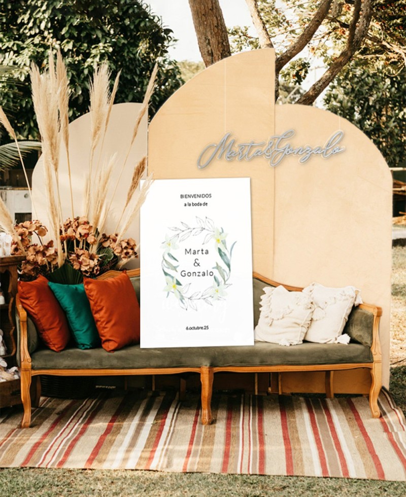 Cartel decorativo para bodas nombres personalizado Cartel decorativo para bodas nombres personalizado
