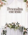 Cartel decorativo para bodas texto personalizado