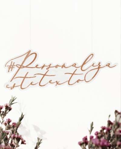 Cartel decorativo para bodas texto personalizado